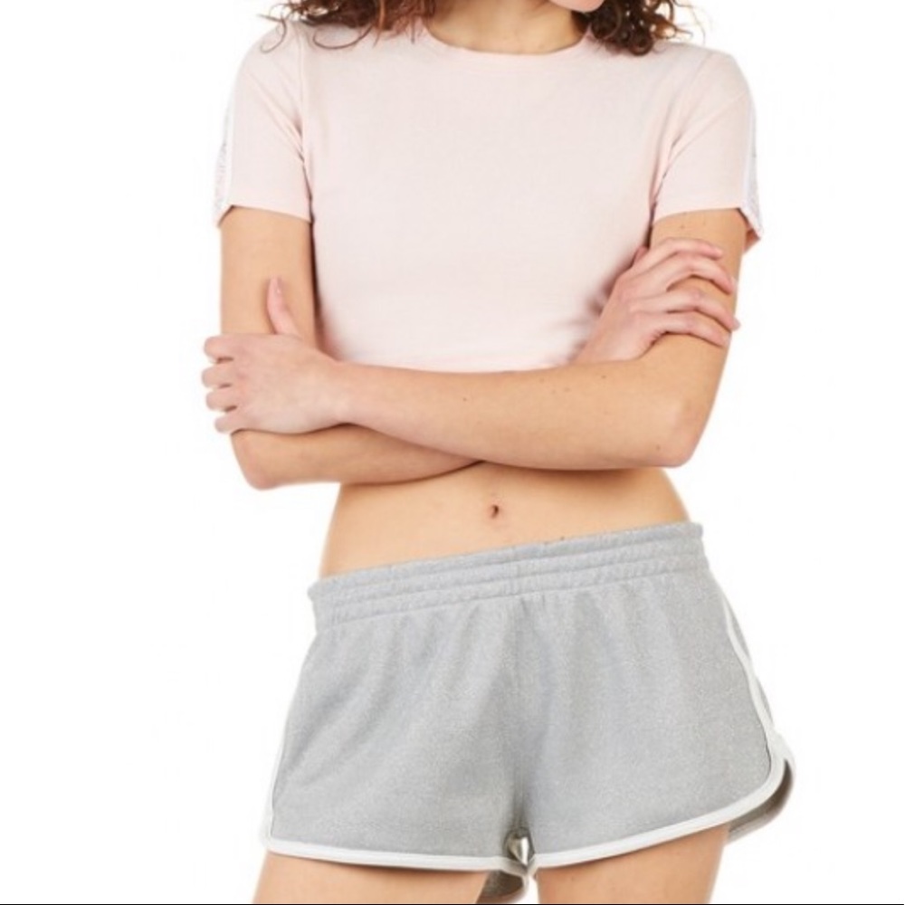 Conv&MileyCyrus SET: Boxy Short+GlitterTop Grey - Picture 6 of 7